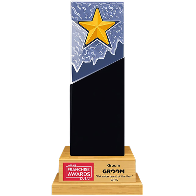 Фотография с наградой: 'Arab Franchise Awards Dubai'